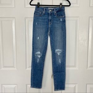 Levi’s 721 High-Rise Distressed Denim Jeans Sz 26